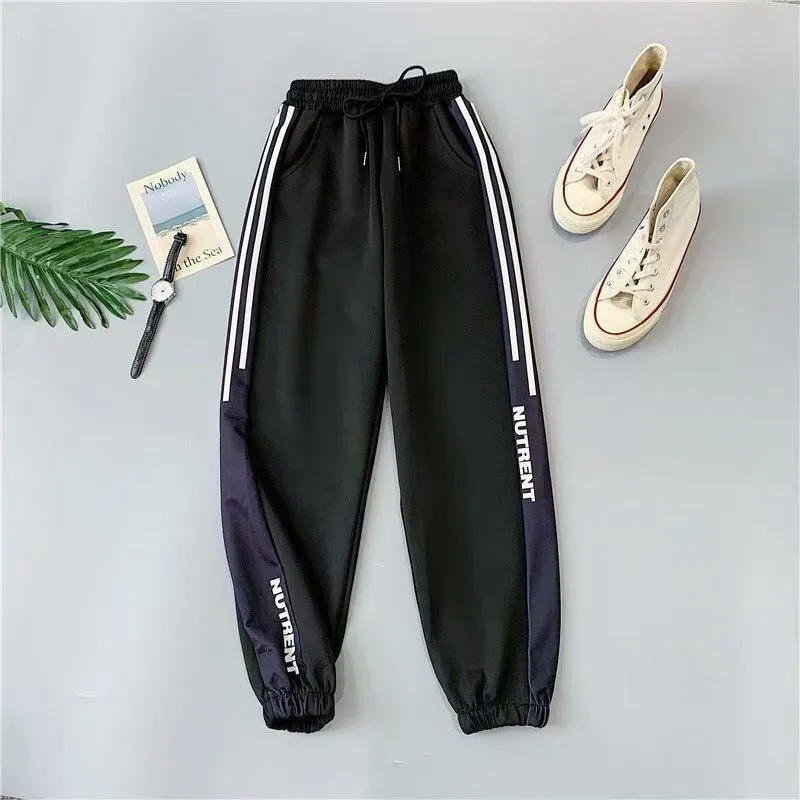 Plus Size Joggers Women Baggy Sweat pant Black Autumn Loose Hip Hop Harem Pants Women High Waist Sport Trousers