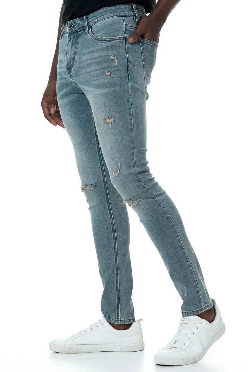 Rf10 Ripped Skinny Jeans _ 146864 _ Blue Denim