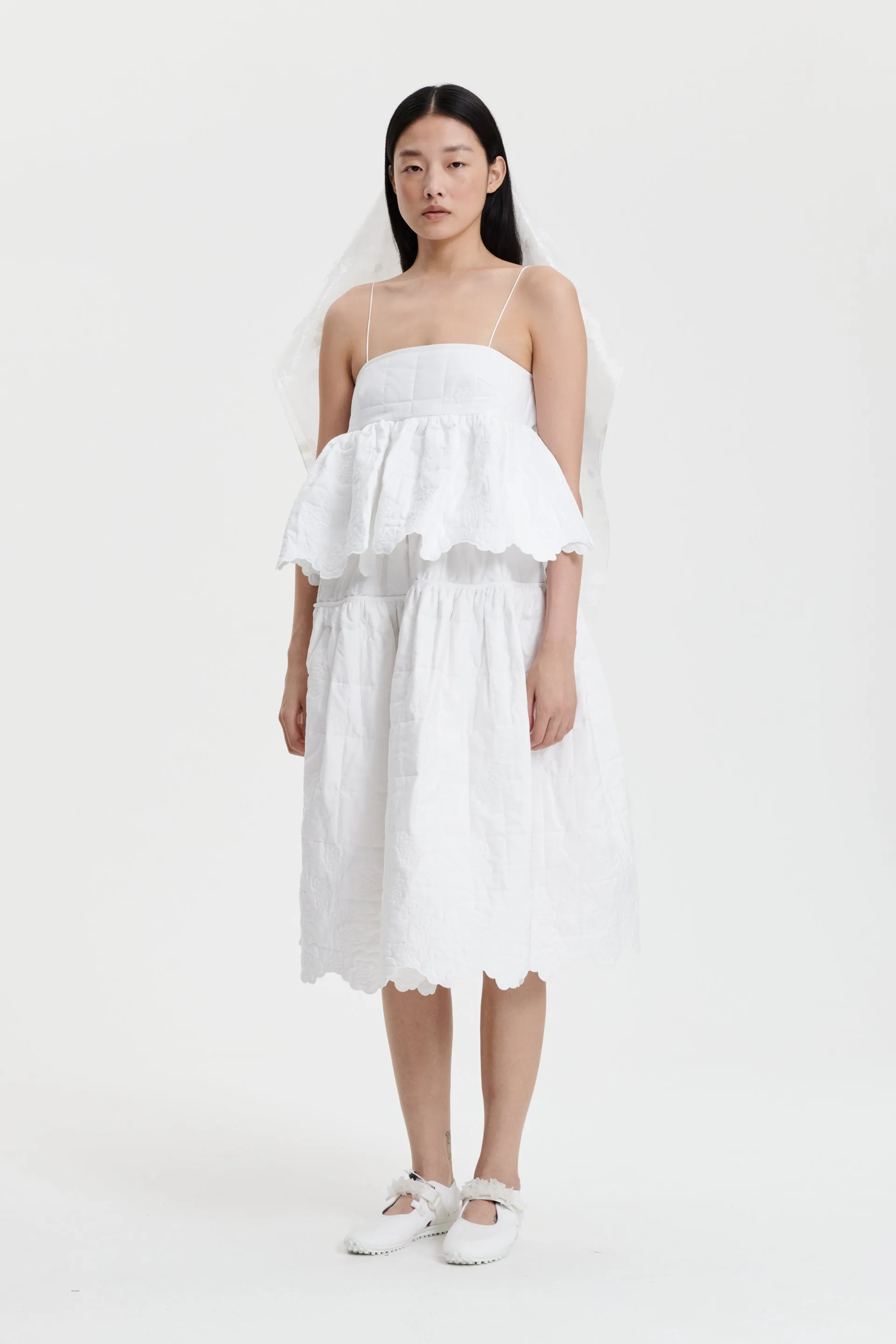 ROSIE | SKIRT QUILTED COTTON WHITE BRIDAL