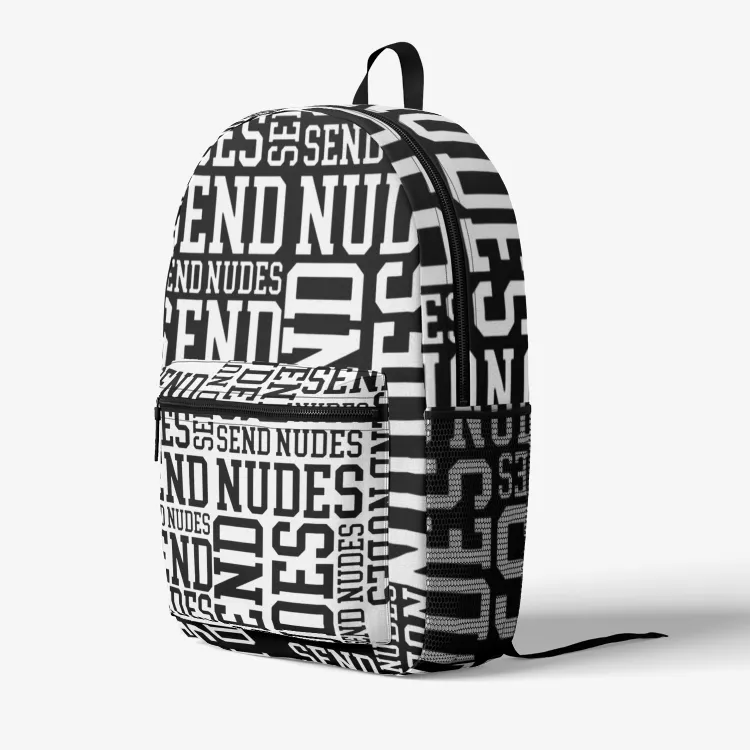 Send Nudes Retro Colorful Print Trendy Backpack