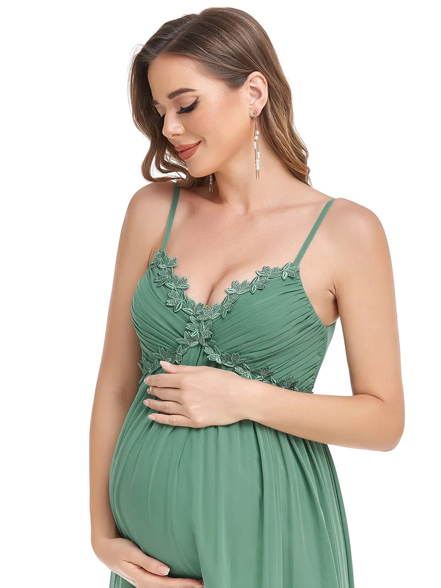 Spaghetti Straps A Line Deep V Neck Wholesale Maternity Dresses