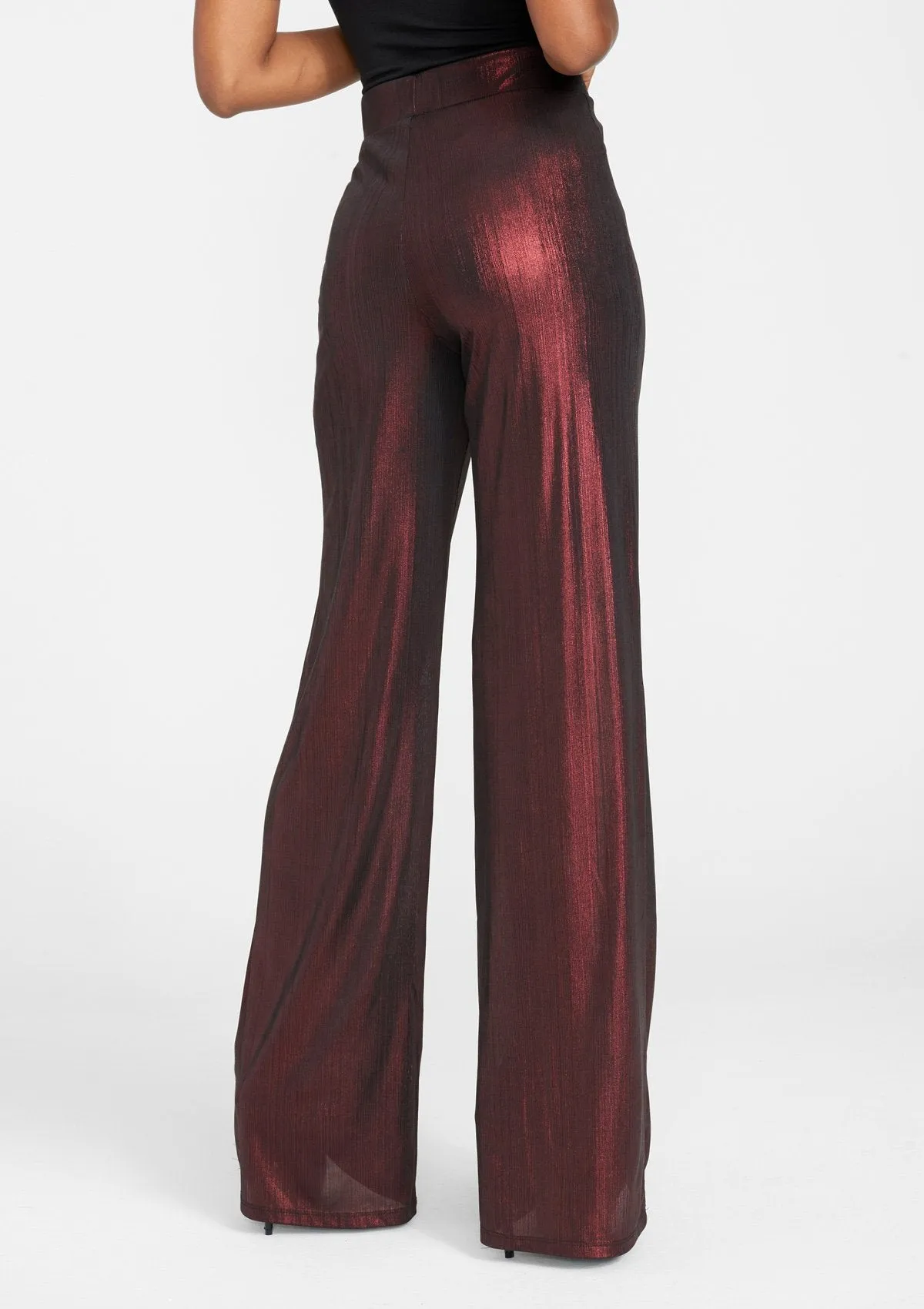 Tall Metallic Wide Leg Pant