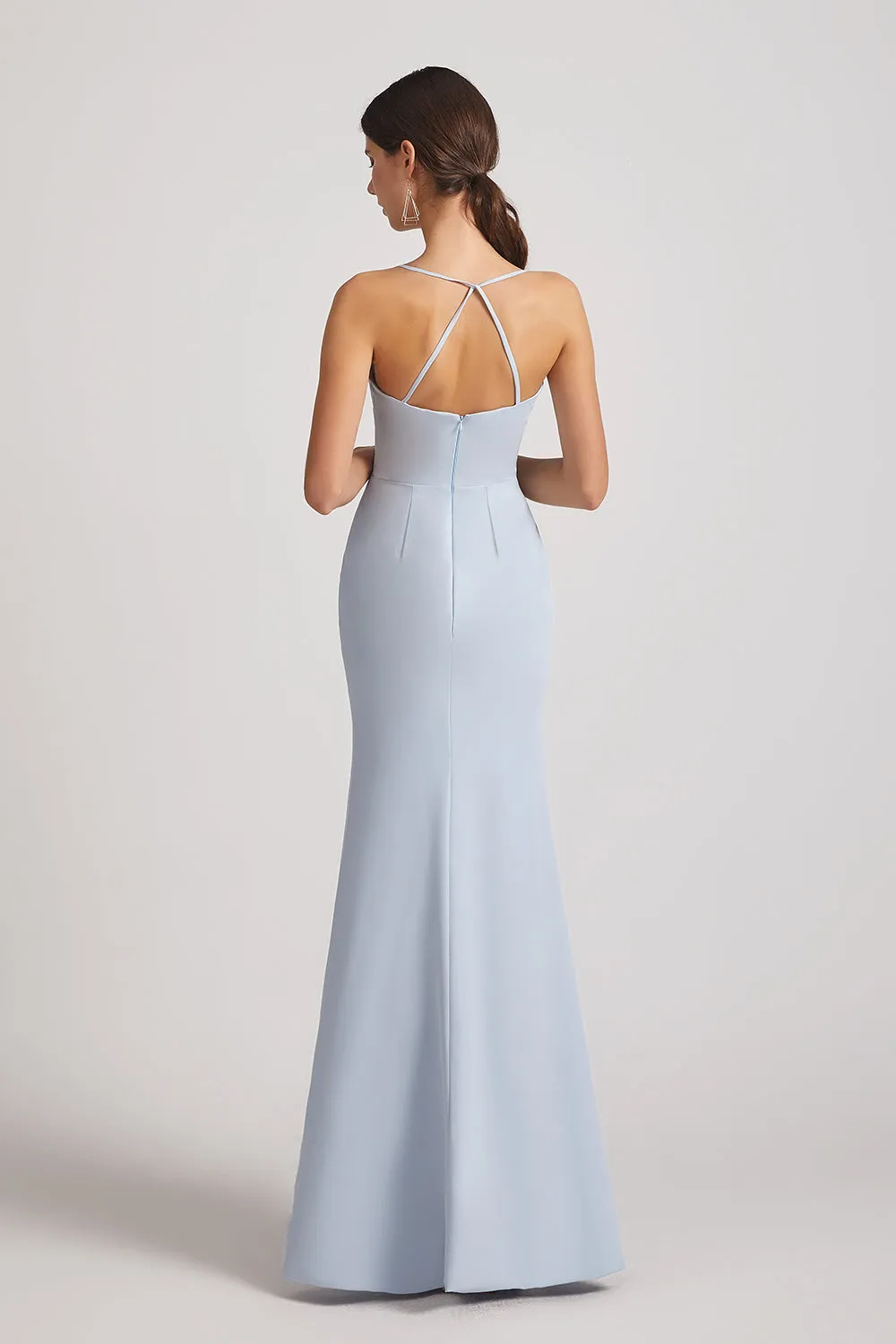 V-Neck Spaghetti Straps Trumpet Maxi Dresses (AF0179)