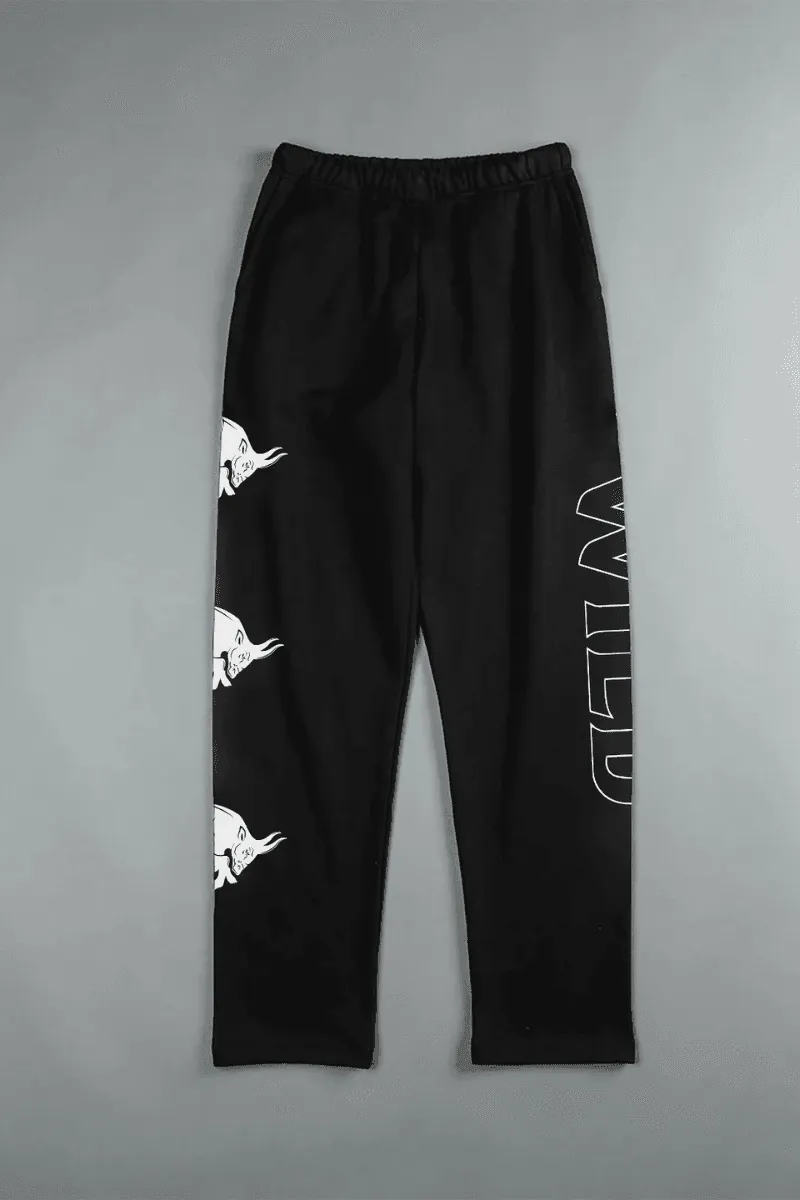 Wide Relaxed Fit Wild Verve Jogger (BLACK)