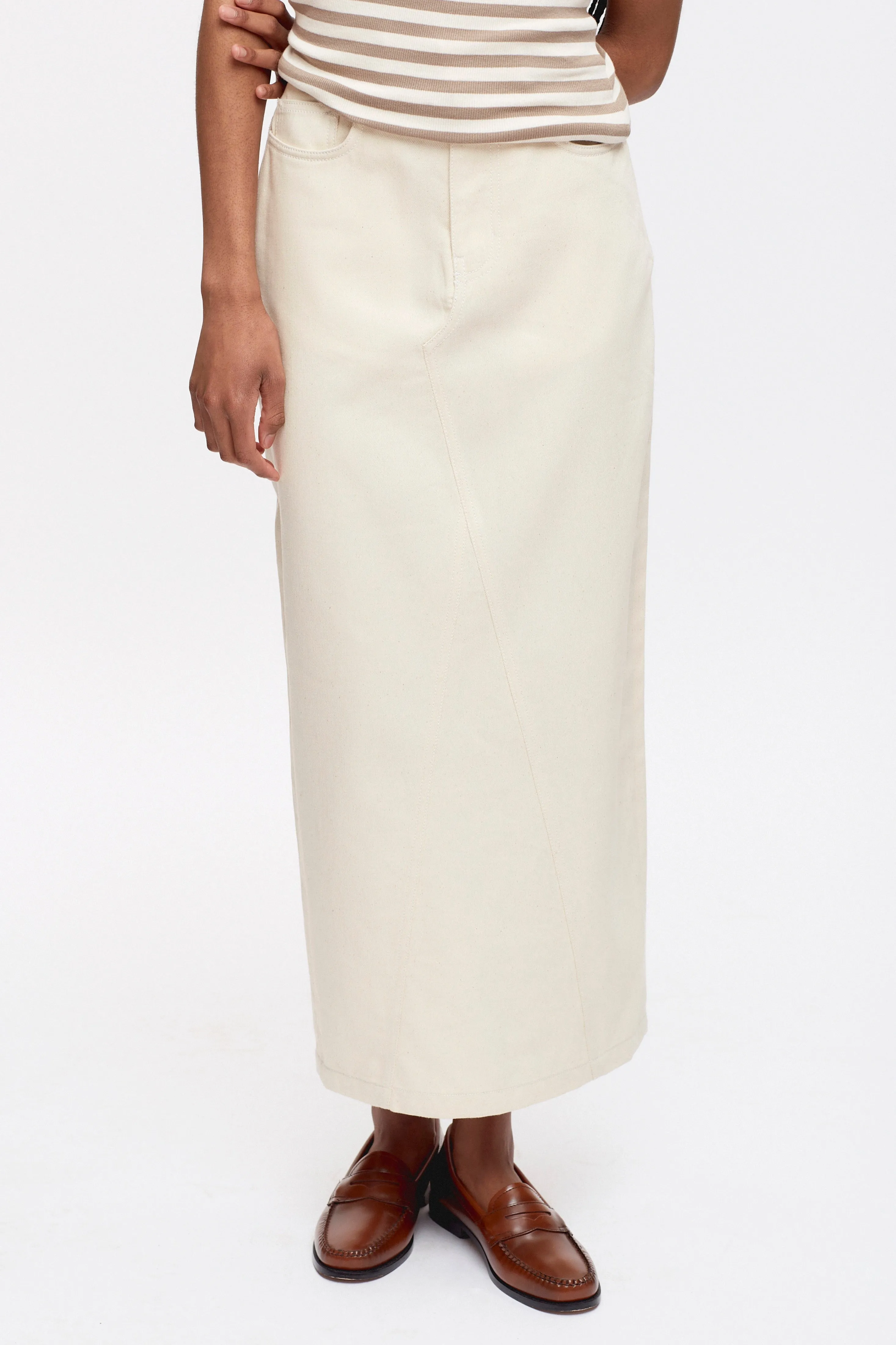 Women's Lily Denim Skirt in Natural