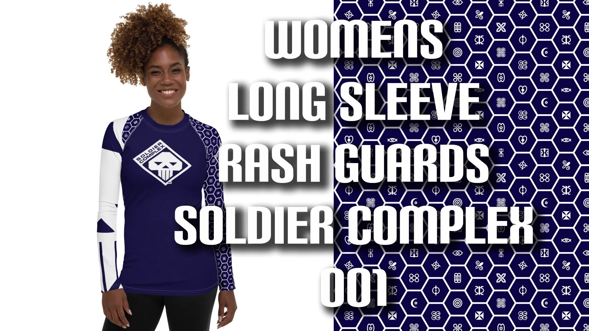 Women's Soldier Complex 001 Long Sleeve No Gi BJJ Compression Rash Guard for Jiu Jitsu, MMA, Grappling and Wrestling