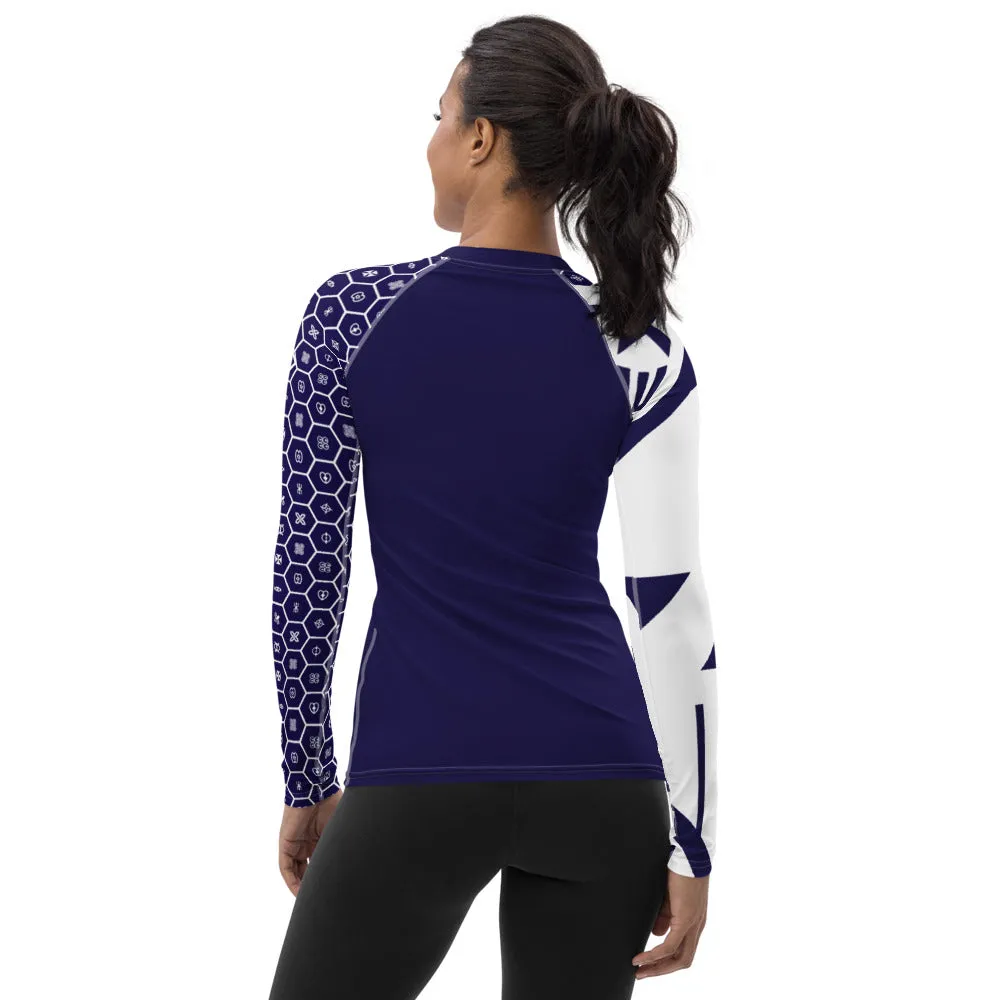 Women's Soldier Complex 001 Long Sleeve No Gi BJJ Compression Rash Guard for Jiu Jitsu, MMA, Grappling and Wrestling