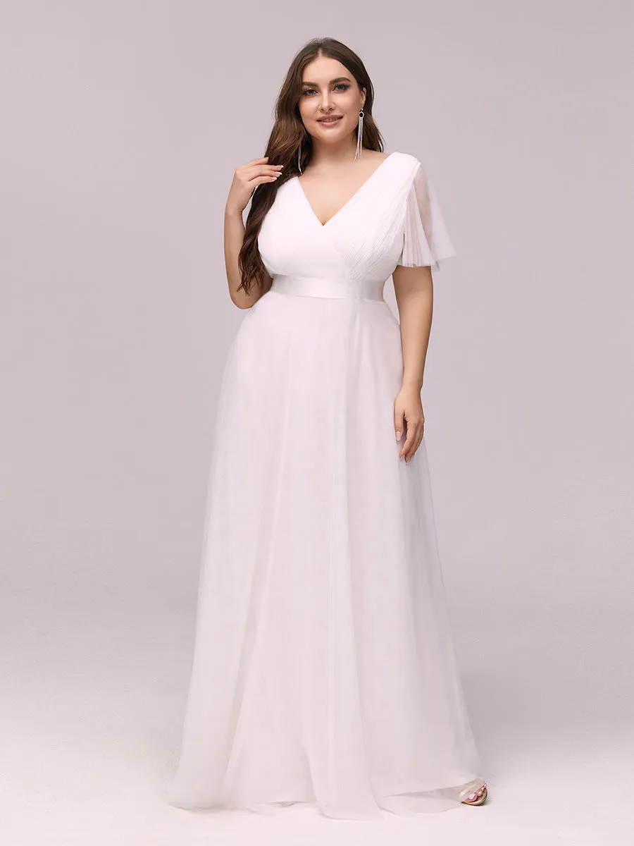 Women's V-Neck A-Line Floor-Length Wholesale Bridesmaid Dresses